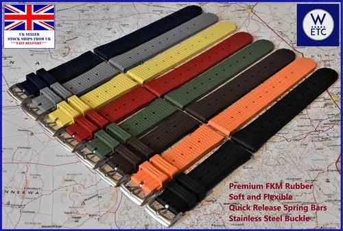 Fkm rubber watch strap waffle - strap,,