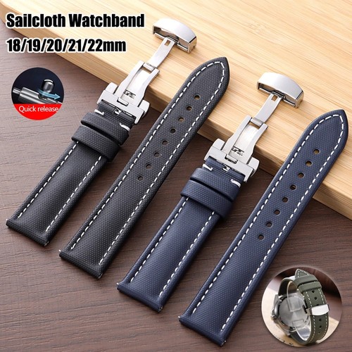 Sailcloth watch strap 22mm - sailcloth,