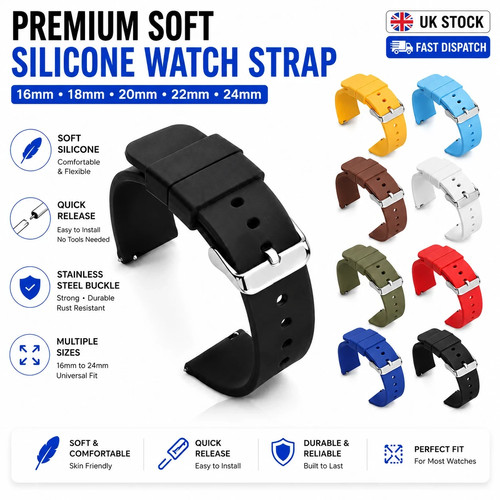 Silicone rubber watch - silicone, strap