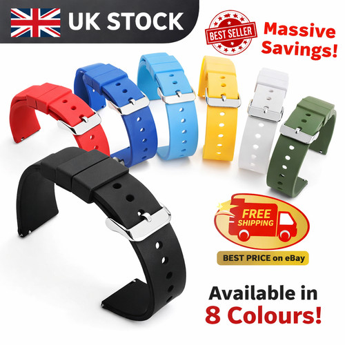 Silicone rubber watch strap - watch,