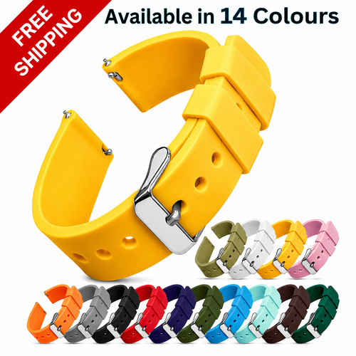Silicone rubber watch strap - rubber,