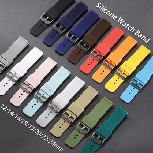 Silicone rubber watch strap - rubber,