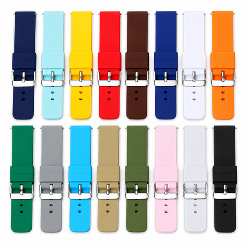 Silicone rubber watch strap - rubber,