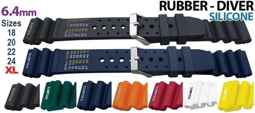 Silicone rubber watch - rubber, strap