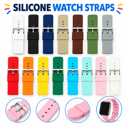 Soft silicone watch band - watch,