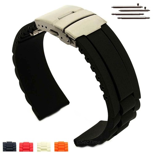 Silicone rubber watch strap - rubber,