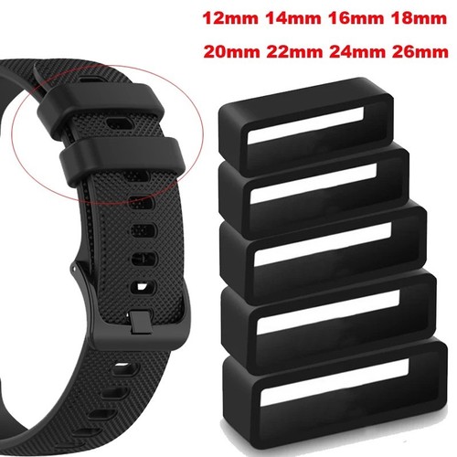 Black rubber watch strap - 2,