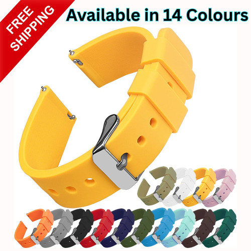 Silicone rubber watch strap - watch,