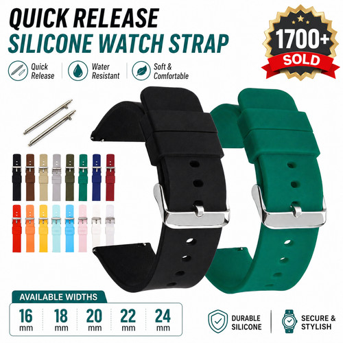 Silicone rubber watch strap - silicone,