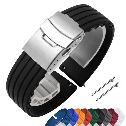 Silicone rubber watch strap - rubber,